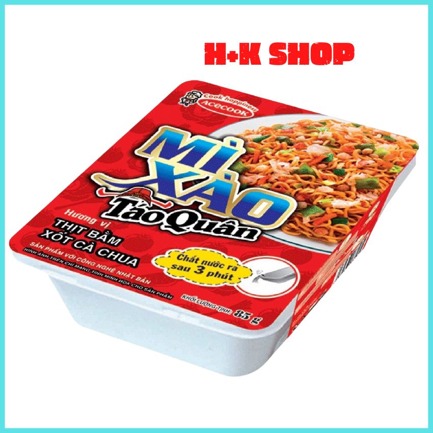 Mì Xào Táo Quân Thập Cẩm, Thịt Bằm Sốt Cà Chua 85G x18 Khay MMXTQ01
