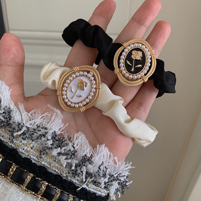 Dây Cột Tóc Đính Hoa Phong Cách Cổ Điển Cao Cấp Dành Cho Nữ