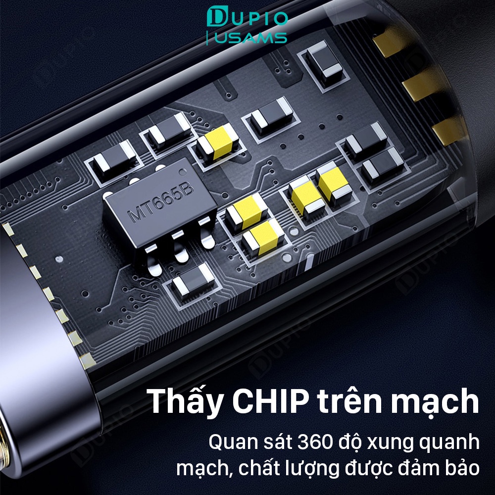 Dây cáp sạc nhanh DUPIO Usams DS09 20w trong suốt chống oxy hóa sử dụng bền lâu