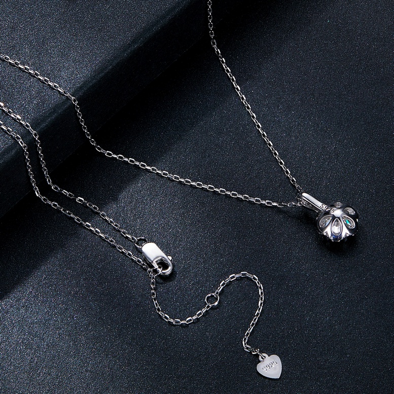 Vòng cổ Bamoer VVS1 bằng bạc 925 đính đá carat moissanite cao cấp thích hợp làm quà tặng cho nam và nữ MSN007
