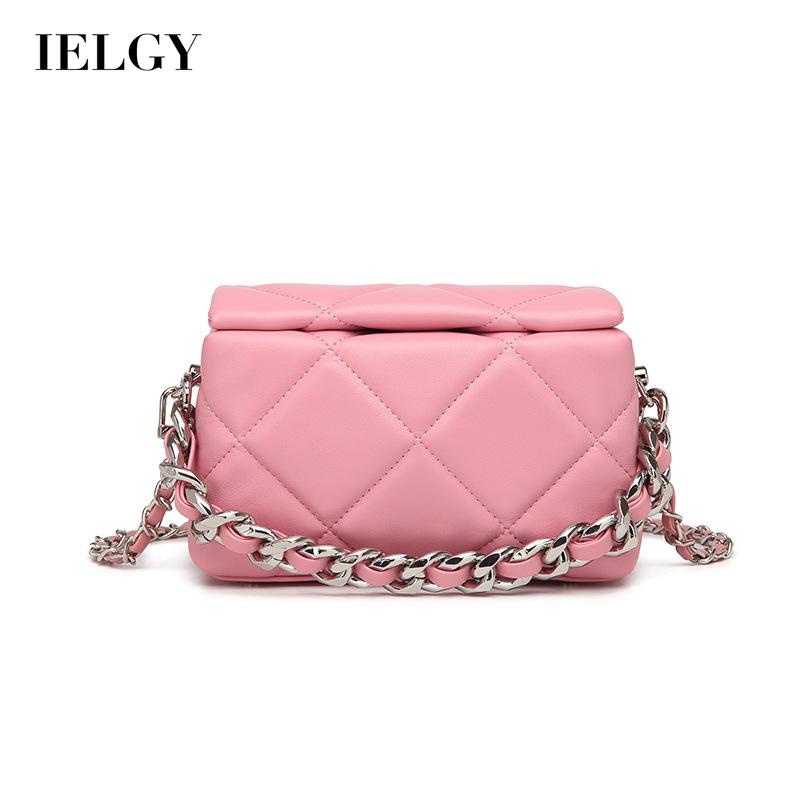 Túi Đeo Chéo Hình Vuông Cỡ Nhỏ Phối Dây Đeo Sợi Xích Thời Trang Cho Nữ