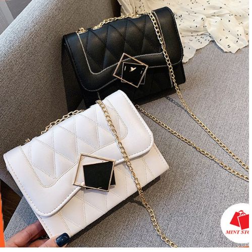 Túi xách đeo chéo khóa gương_ Túi thời trang phong cách hàn quốc