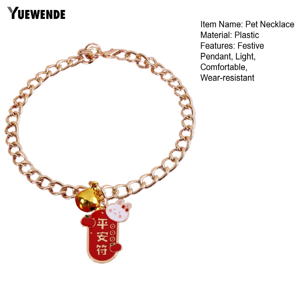 Vòng Cổ Họa Tiết Năm Mới Chống Mài Mòn Cho Thú Cưng