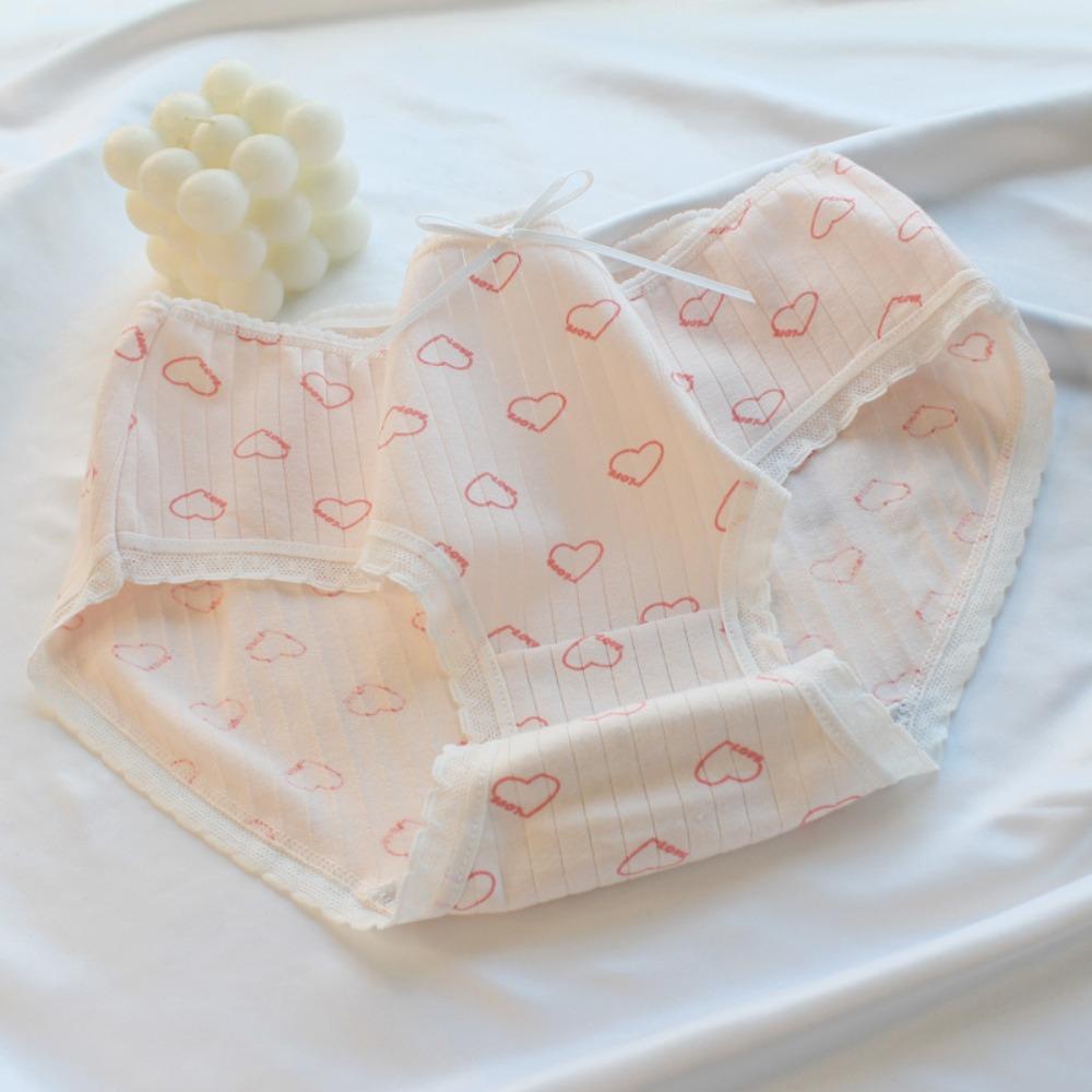 IVORY Quần Lót Cotton In Hình Thỏ Dễ Thương Thoải Mái Phong Cách Nhật Hàn Cho Nữ