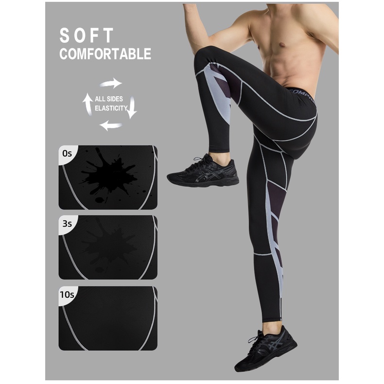 Quần Legging 3 / 4 Co Giãn Ôm Dáng Phong Cách Thể Thao Cho Nam