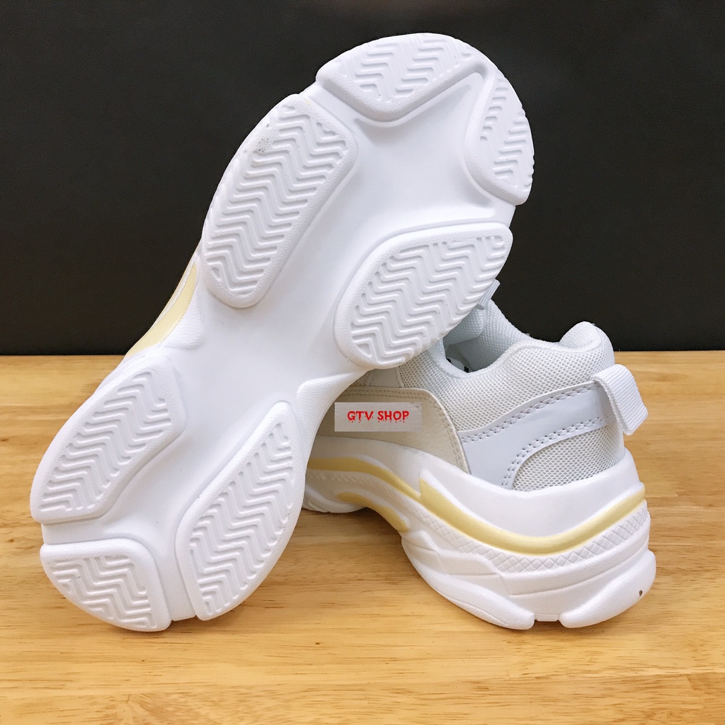 [Tặng hộp và Lọ tẩy] Giày thể thao nam nữ sneakers 3len Trip s TRẮNG VÀNG size 36 đến 43 .