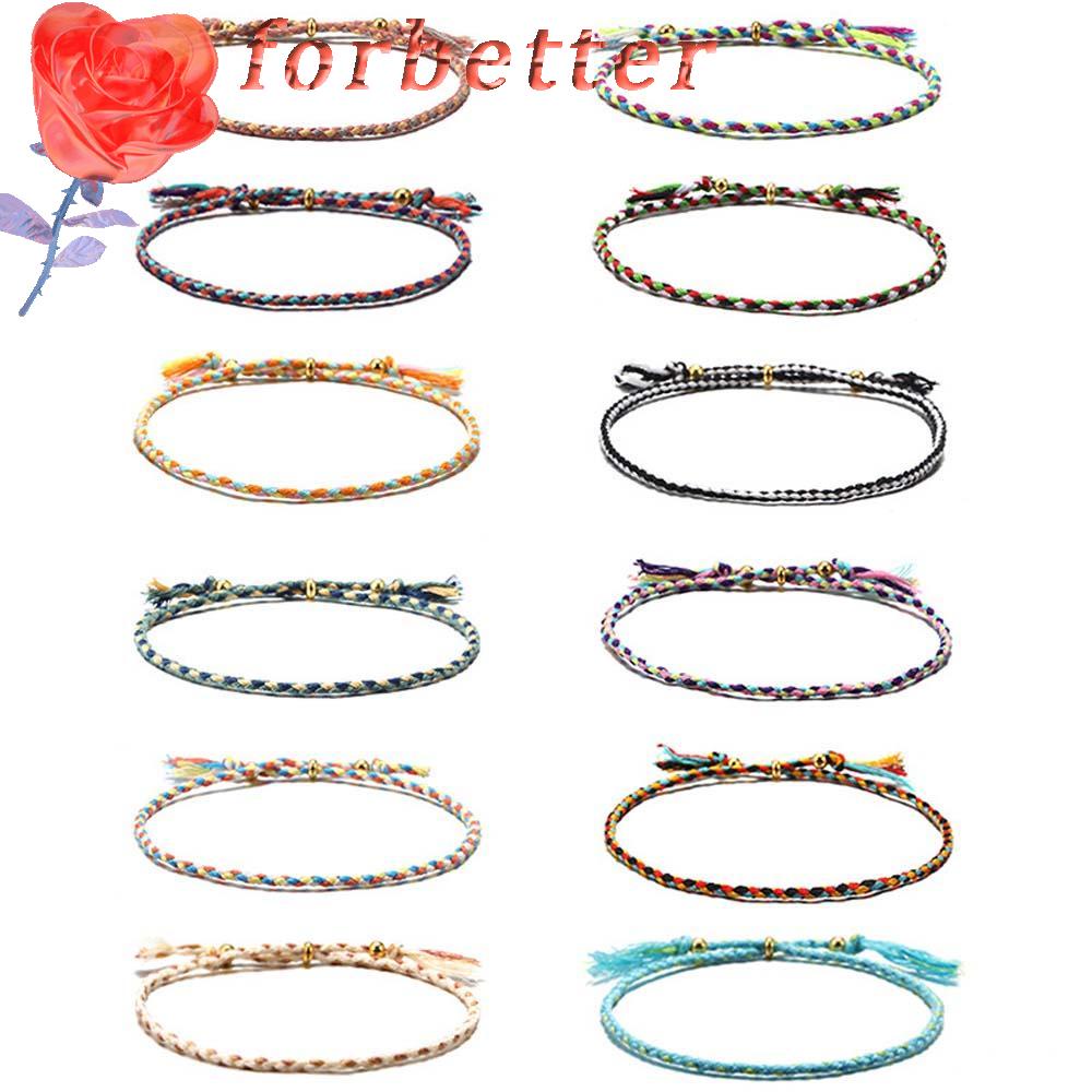 Vòng Tay Bện Sợi Polyester Thủ Công Nhiều Màu Thời Trang Hàn Quốc Cho Nữ