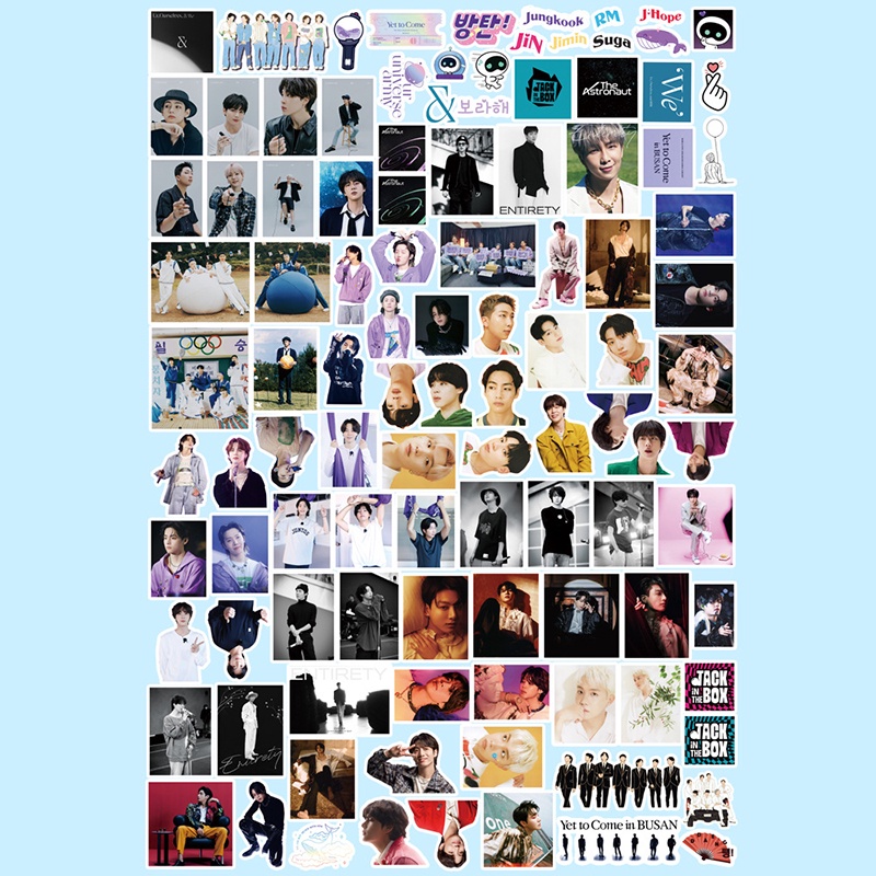 Set 106 Miếng Dán BTS Trang Trí Nhật Ký