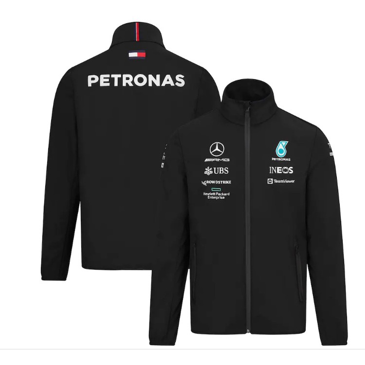 Áo Khoác Đua Xe Dài Tay Phối Khóa Kéo Nhanh Khô Dành Cho Mercedes-Benz F1 2022