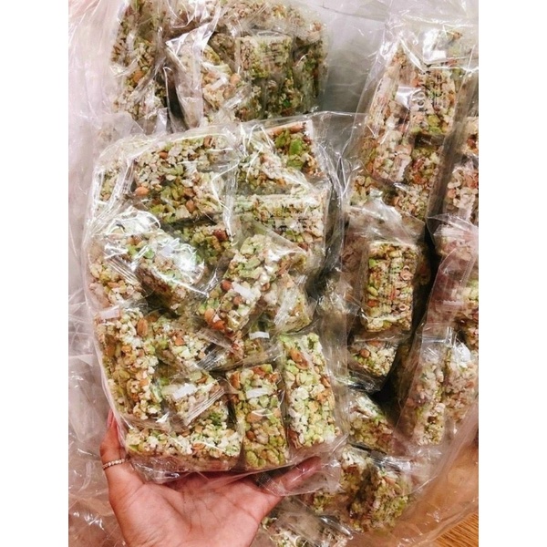 Cốm nếp đậu phộng lá dứa cốt dừa - 500g
