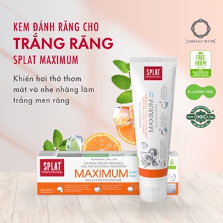 Kem đánh răng thơm miệng trắng răng SPLAT Maximum kháng khuẩn mạnh mẽ