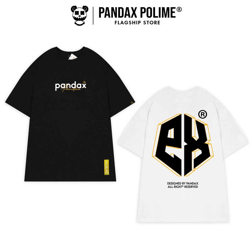 Áo thun tay lỡ PANDAX big logo , basic tee local brand unisex , oversize nam nữ premium cotton 100%