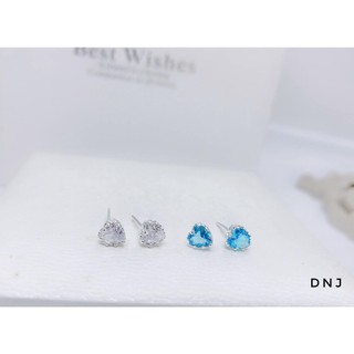 Bông tai nụ tim đá bạc ta