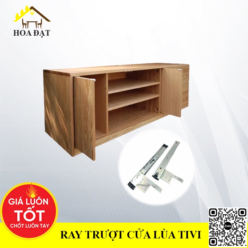 Ray trượt cửa lùa tivi flipper door VNH - Dấu cánh - Kéo mở dễ dàng - Phụ kiện thông minh (bộ)