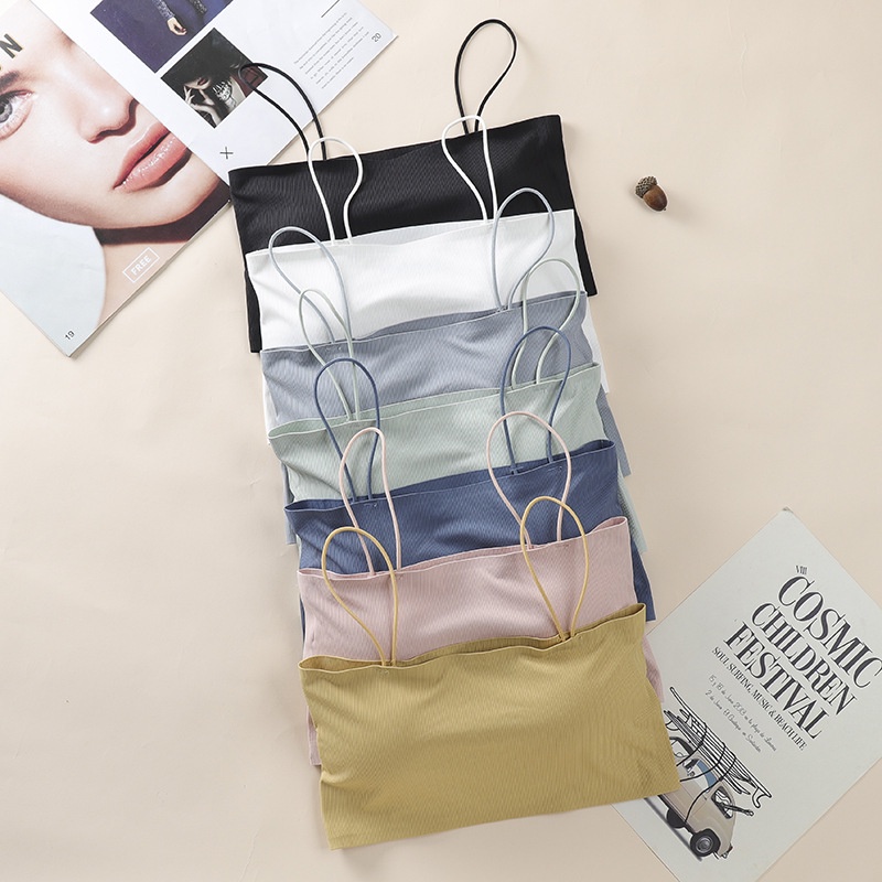 Áo bra 2 dây su kẻ sọc, mút mỏng chất thoáng mát, co dãn 4 chiều HLBOUTIQUE B017