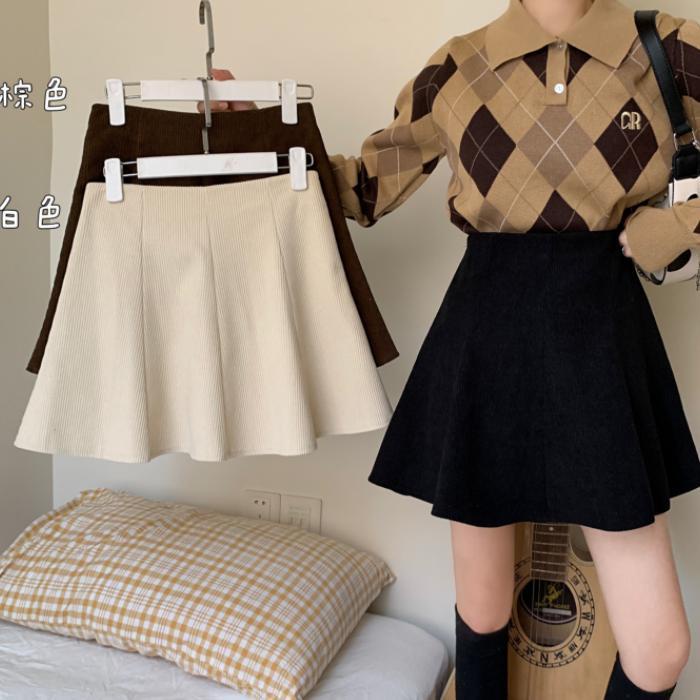 COZOK Chân Váy Lưng Cao Màu Trơn Kiểu Dáng Đơn Giản Hợp Thời Trang