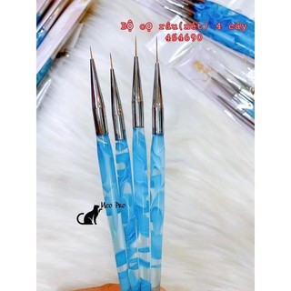 bộ cọ râu (nét) 4 cây vẽ móng tay chân