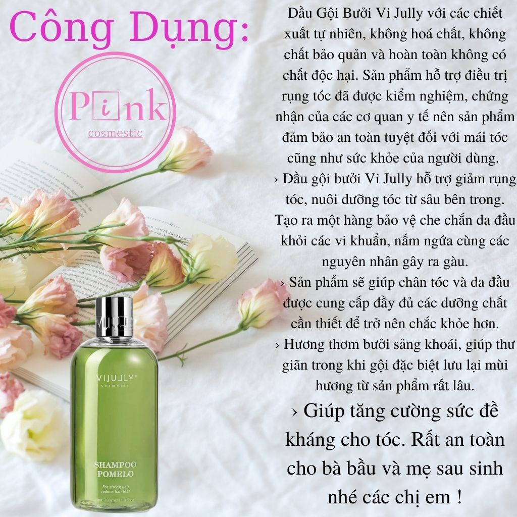 Combo Dầu Gội - Dầu Xả - Xịt Bưởi VIJULY Mới