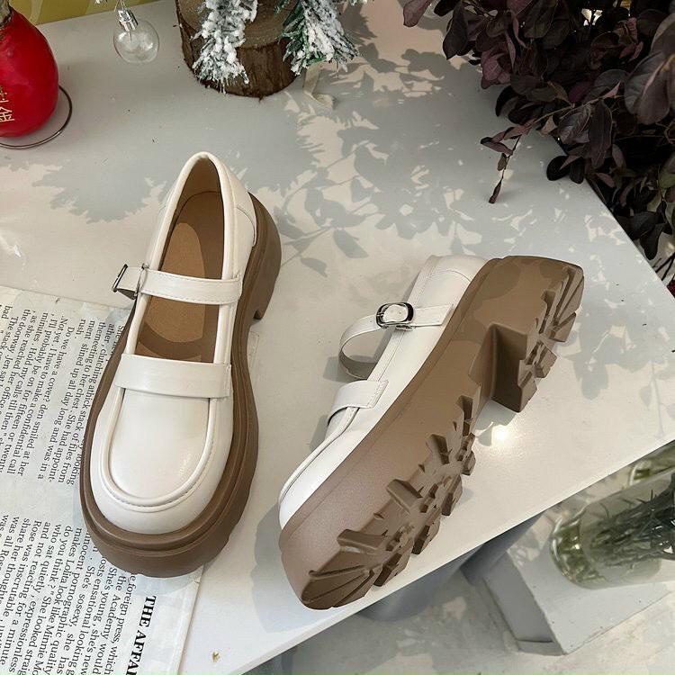 [Giá hủy diệt] GIÀY ĐỐC NỮ QUAI NGANG CHẤT DA MỀM ĐẾ CAO ÊM CHÂN SIÊU XINH