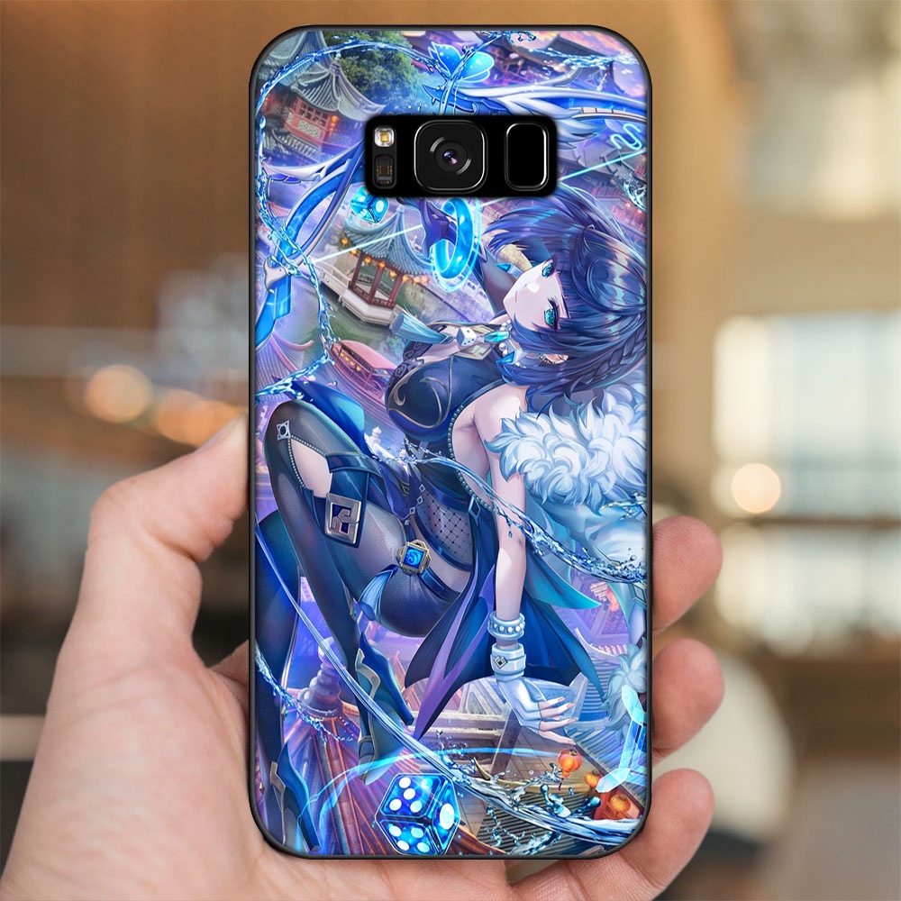 Ốp lưng Samsung S8, S8 Plus viền đen in hình Yelan Genshin Impact