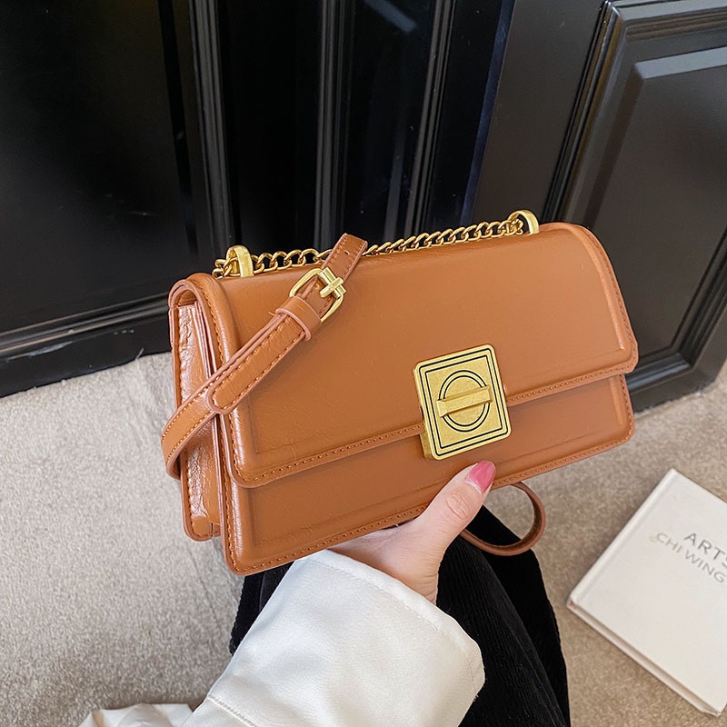 Túi Xách Đeo Vai Hình Vuông Cỡ Nhỏ Phong Cách Retro Thời Trang Cao Cấp Mới