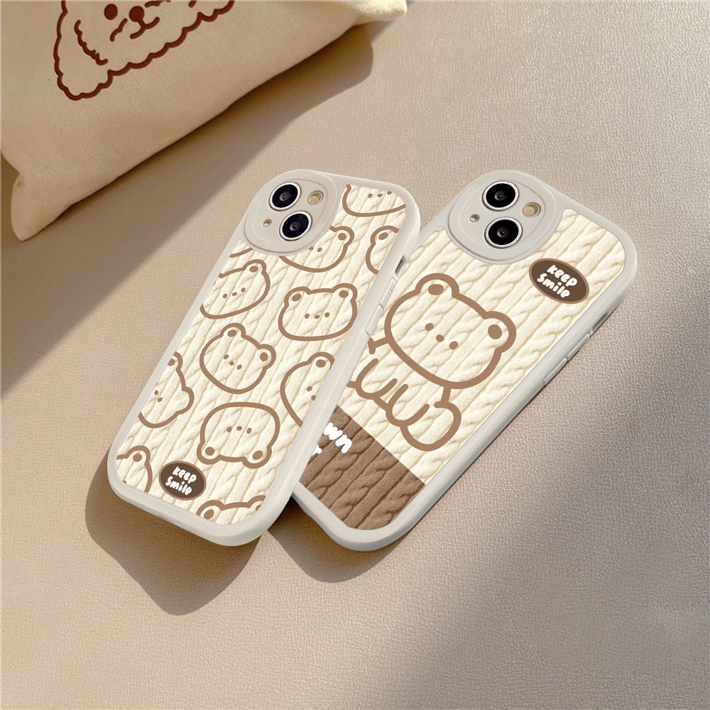 Ốp Điện Thoại Hình Gấu Cho iPhone 11 12Pro 6G 6P 7 / 8G 8Plus 13 14ProMax 14Plus 13Pro 12 / 13mini SE x xr xsmax Hoạt Hình