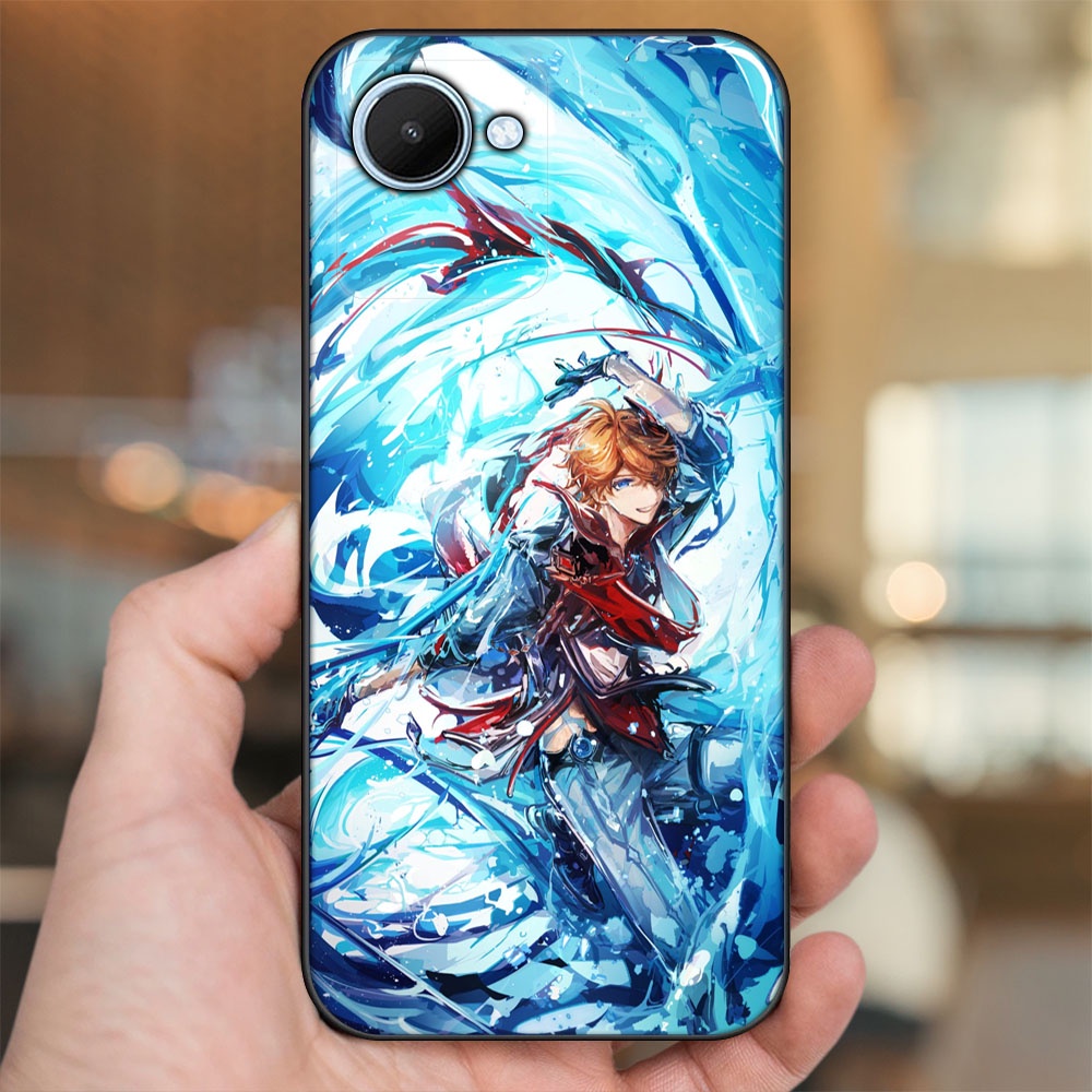 Ốp lưng Realme C30s viền đen in hình Tartaglia Childe Genshin Impact