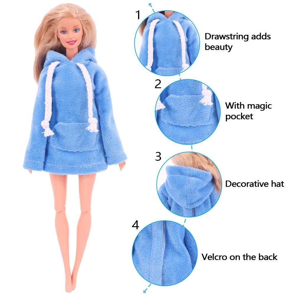 CHOOKEY Áo Nỉ Cho Búp Bê 10 Màu Tỉ Lệ 1 / 6