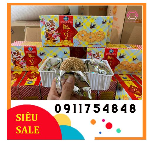 Bánh Cookies vòng Mè Cao Lợi Hưng_hộp 10 cái_1 thùng 24 hộp