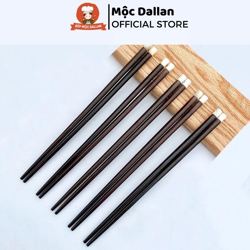 Đũa gỗ trắc tròn mộc đầu ốc biển New Zealand 1cm ánh đẹp tự nhiên cao cấp siêu sạch hàng Việt Nam loại 1 - Mộc Dallan