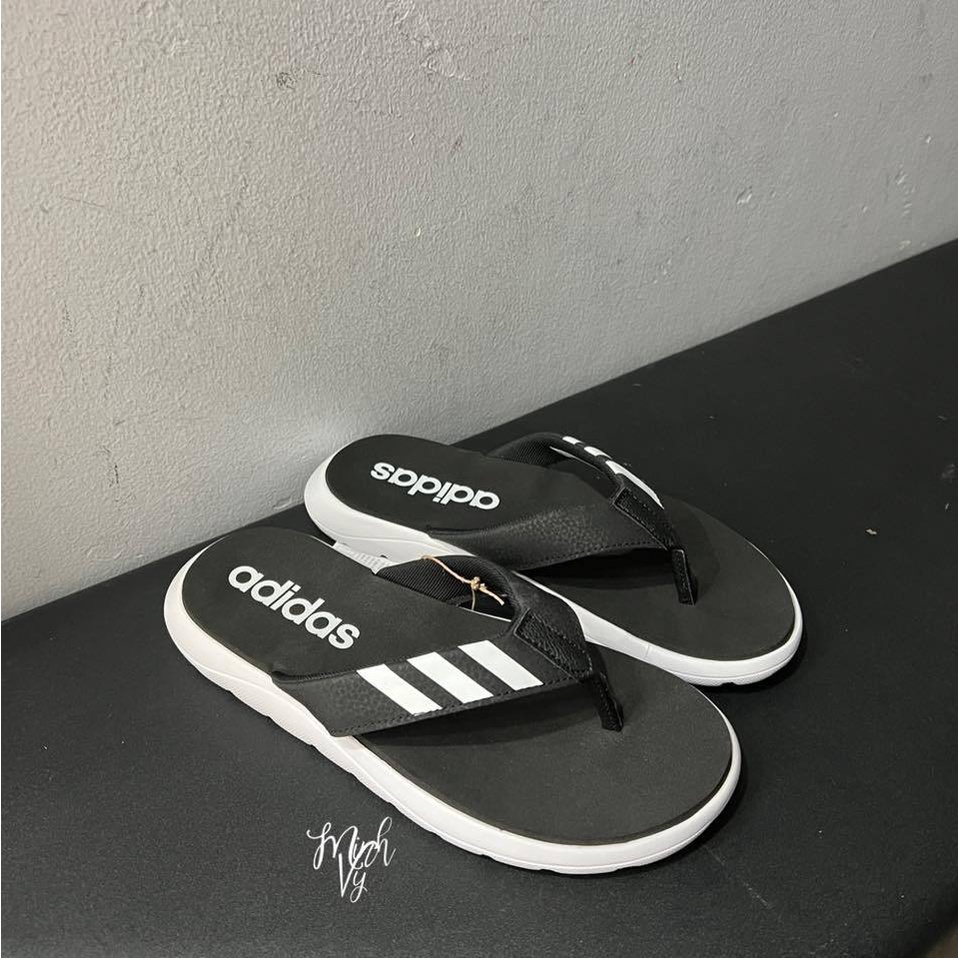 Dép Adidas Xỏ Ngón Comfort Thể Thao Thời Trang Màu Đen Nam Nữ Có Sẵn EG2069