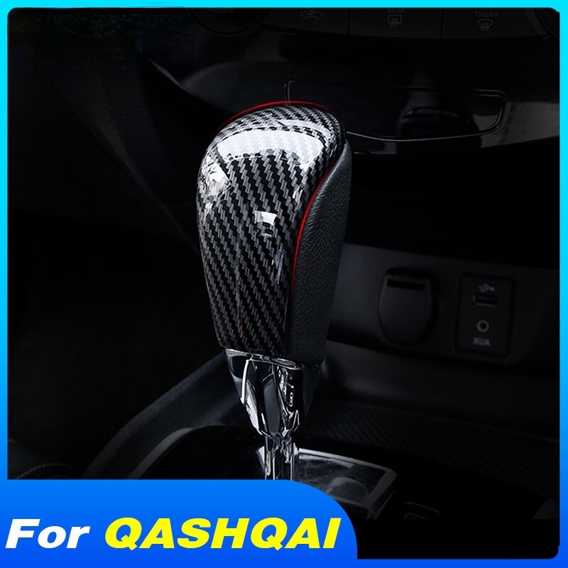 Đầu Bọc Cần Gạt Số Bằng Sợi carbon Trang Trí Cho Xe Hơi Nissan Navara NP300 Terra X-Trail Rogue Qashqai XTrail 2014-2020