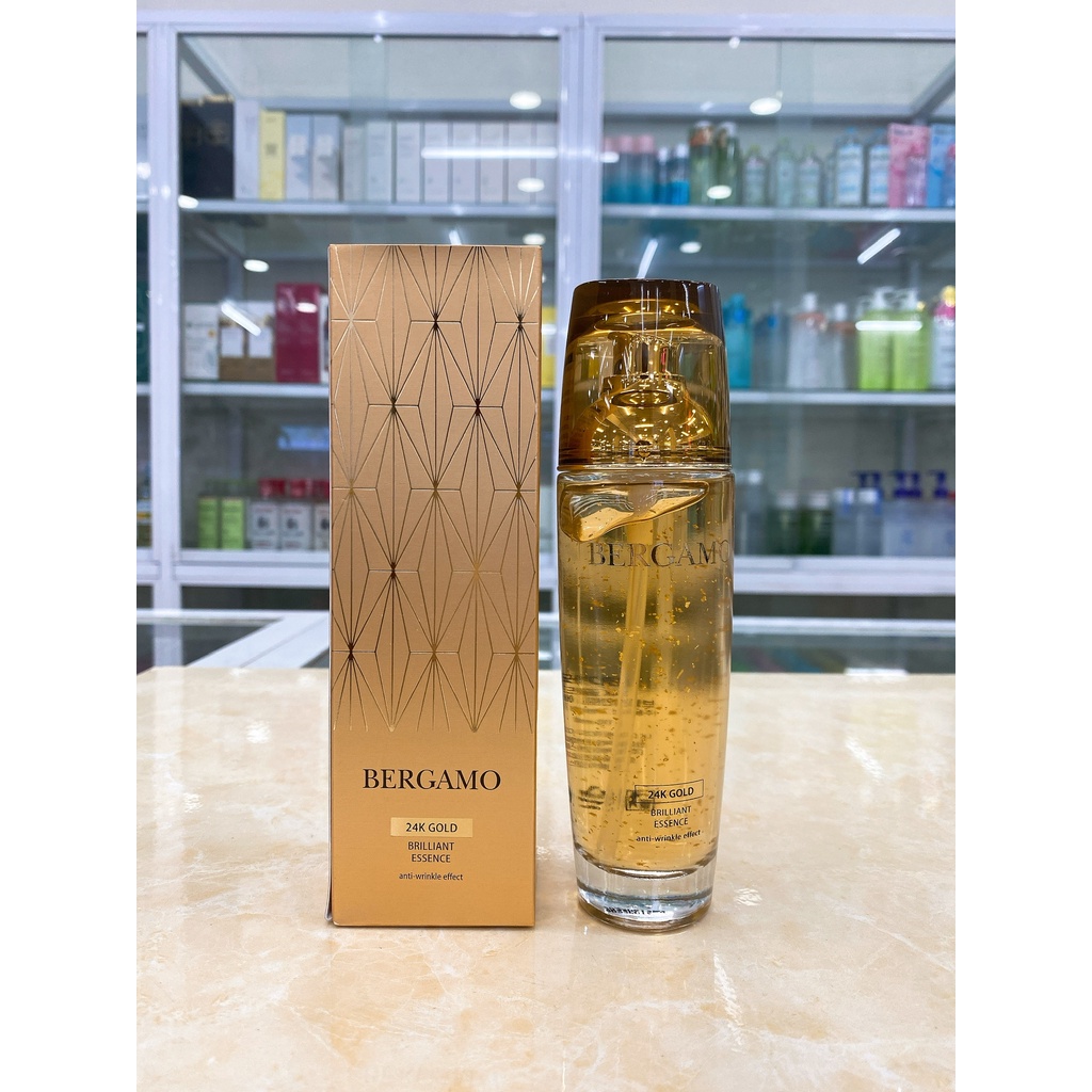 Tinh Chất Dưỡng Trắng Chống Lão Hóa Bergamo Tinh Chất Vàng 24K Gold Brilliant Essence 110ml Hàn Quốc