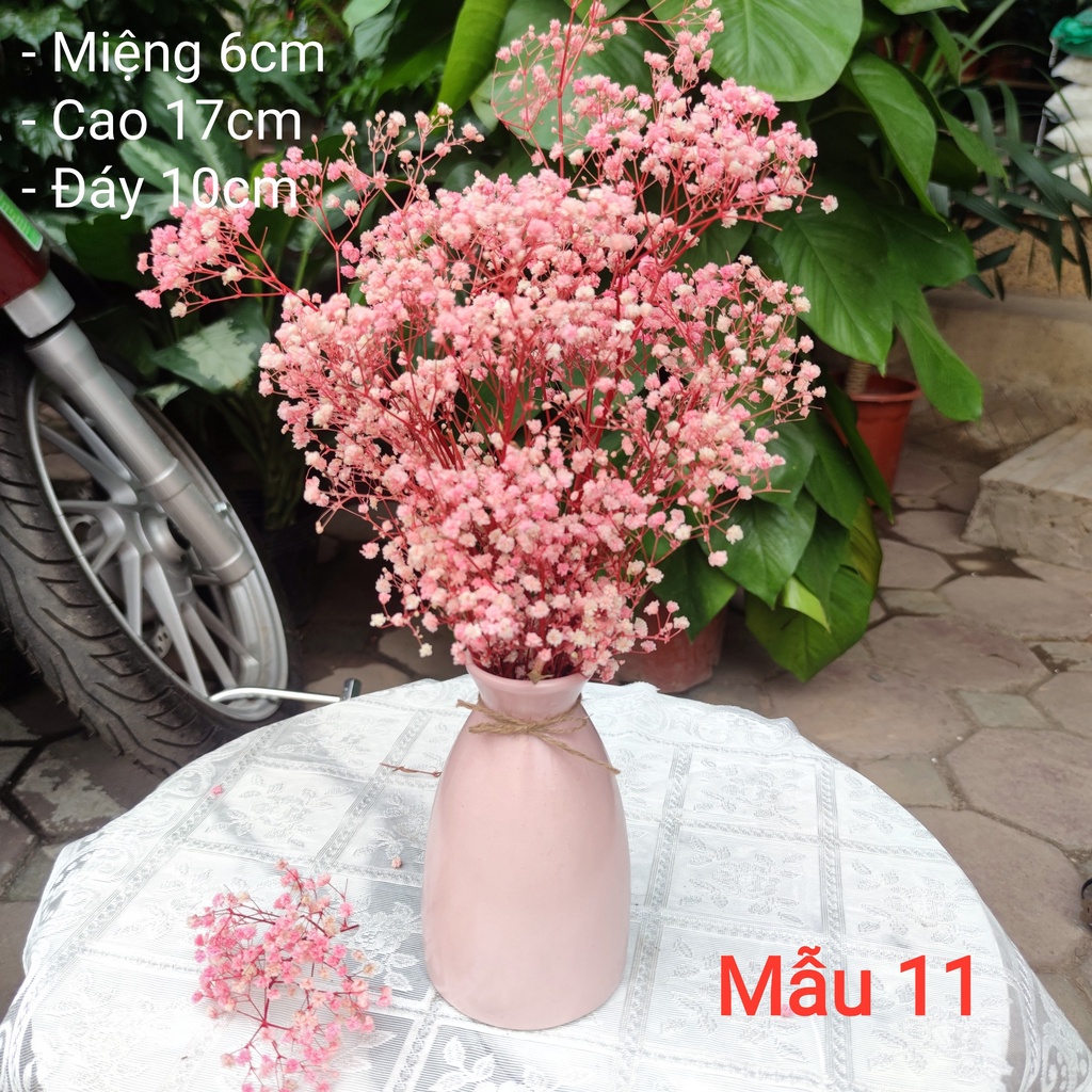 Lọ hoa tráng men mát lạnh cỡ NHỠ cắm hoa để bàn - hàng chuẩn Bát Tràng