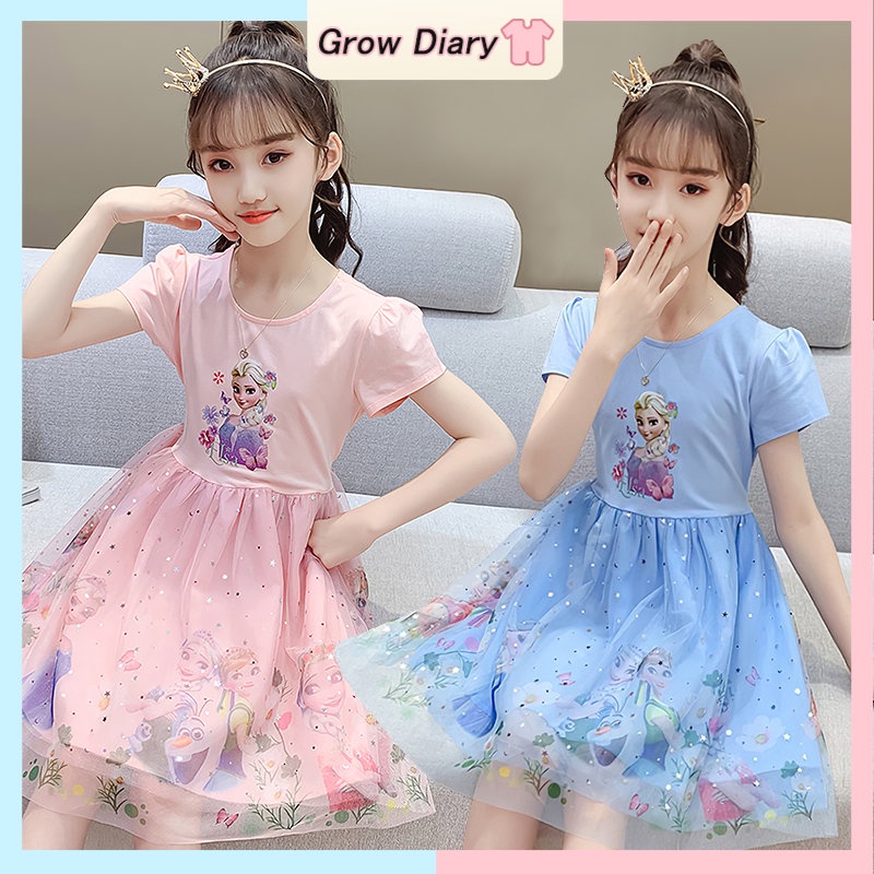 Đầm Công ChúA Frozen HoạT HìNh Cho Bé (1-9 TuổI