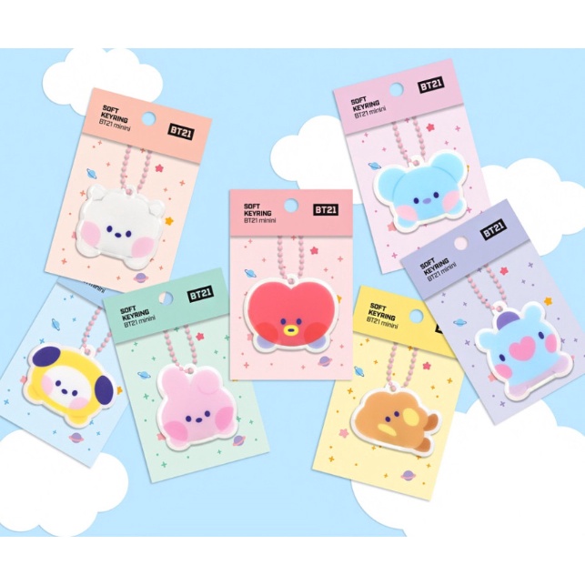 Móc Khóa Mềm Mại In Hình Nhân Vật Bt21