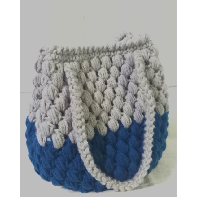 Túi xách tay len handmade - họa tiết hạt bắp xinh xắn cho các bạn nữ, đồ đôi cho mẹ và bé.