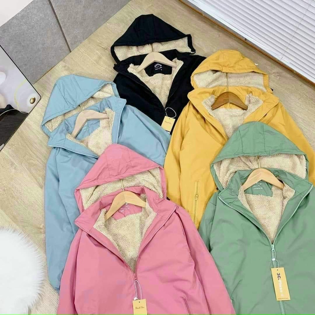 Áo gió NỮ LÓT LÔNG CỪU cao cấp