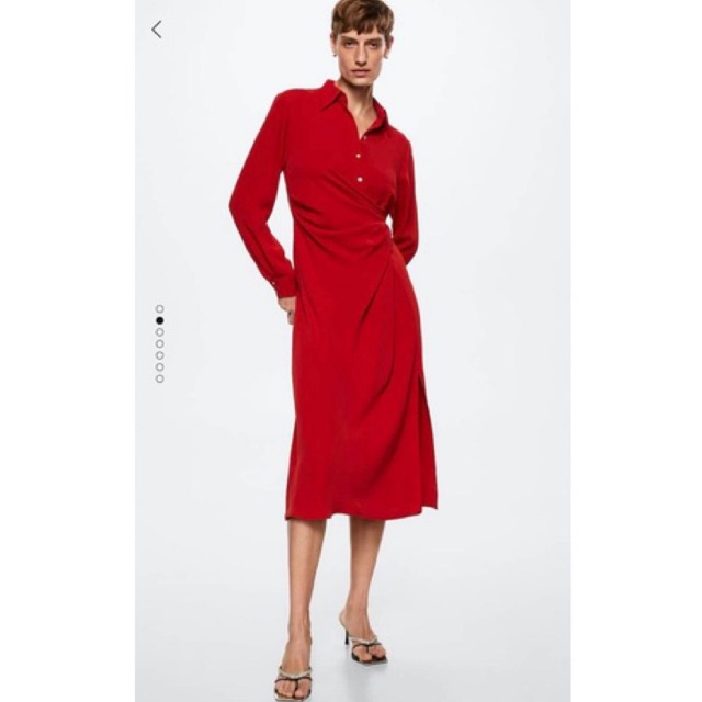 Đầm Đỏ Sơ Mi M.a.n.g.o