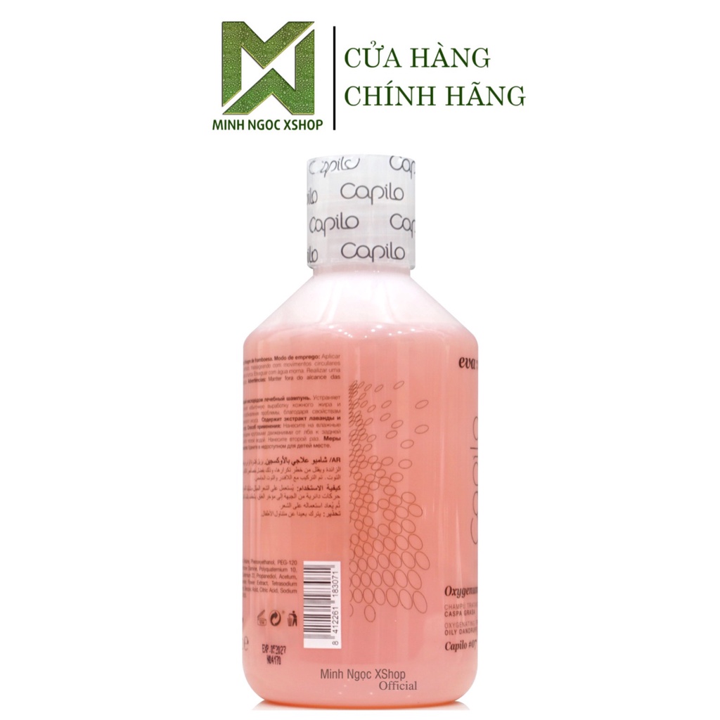 Dầu gội sạch sâu và ngăn gàu Eva Capilo Oxygenum Shampoo #07 300ML