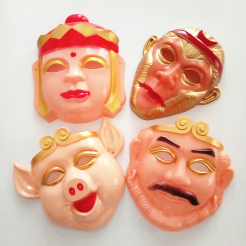 MẶT NẠ 4 Thầy Trò Đường Tăng Chu Bát Giới Tây Du Kí Tôn Ngộ Không Sa Tăng Sư Phụ Đường Tăng cho bé hóa trang