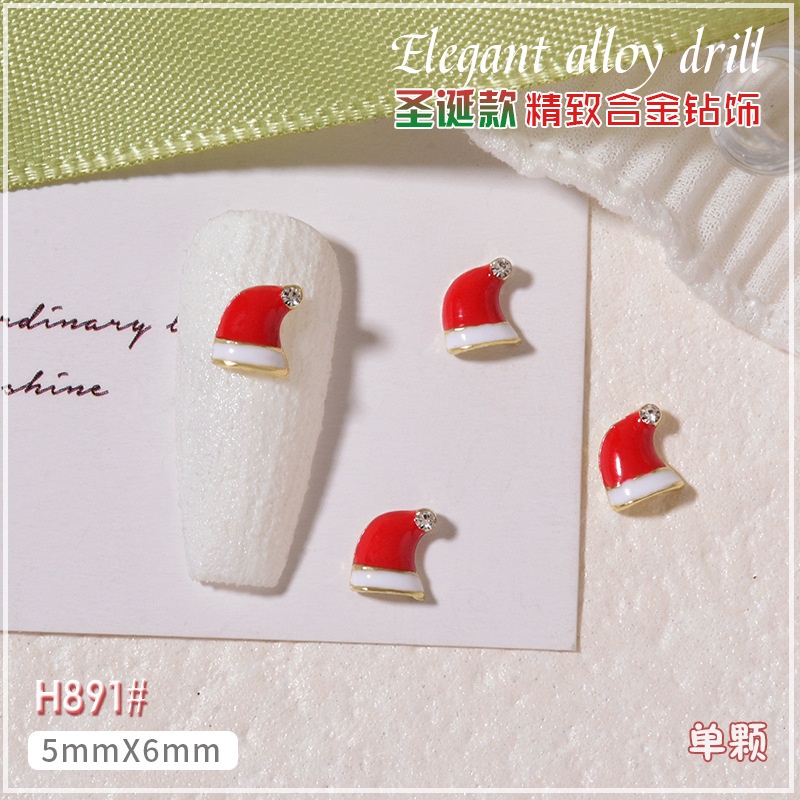Set 3 Charm Giáng Sinh Noel Trang Trí Móng Nail, Nhiều Mẫu Cây Thông, Hộp Quà, Hoa Tuyết, Hươu