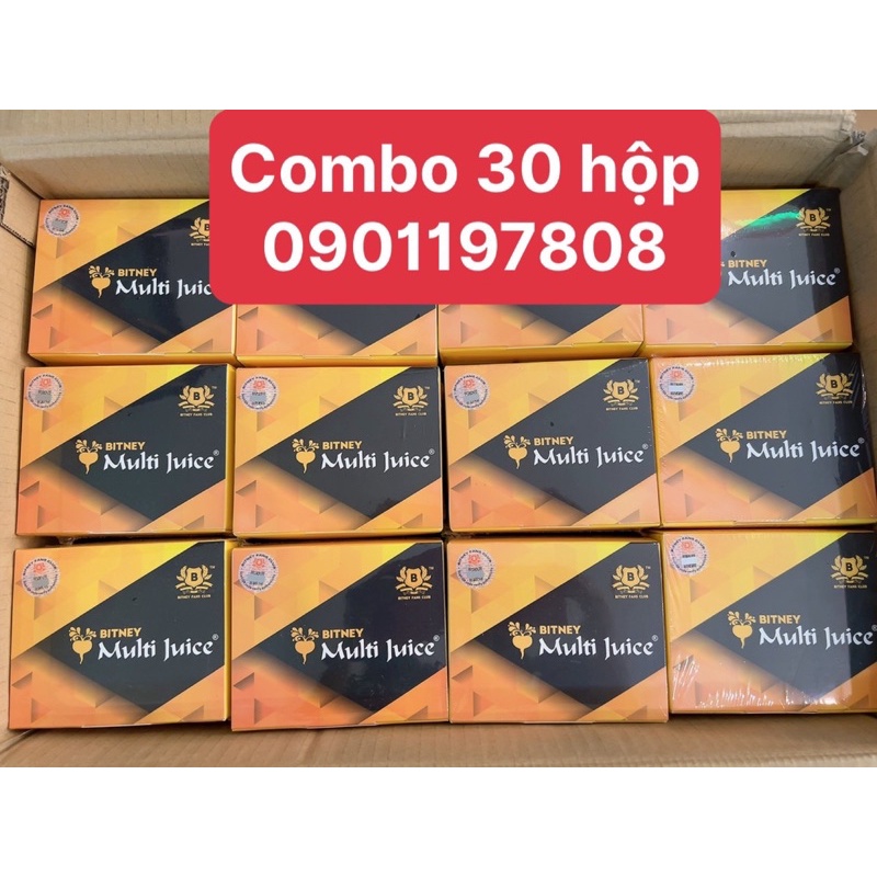 [chính hãng] combo 30 hộp trà multi juice- hộp 10 gói cân bằng sinh lý nam nữ