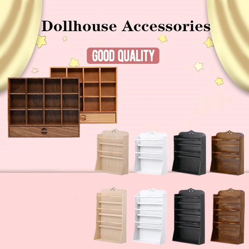 Kệ Mini / Kệ Sách / Giá Đỡ Cốc / Đồ Nội Thất Trang Trí Nội Thất Nhà Búp Bê DOM