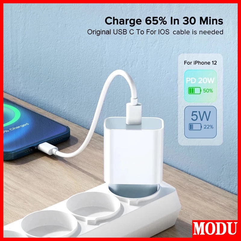 Bộ Sạc Nhanh MODU 20W Pd Usb C Cho Iphone 14 X 7 8 9 13 Pro Max 12 mini 11 11