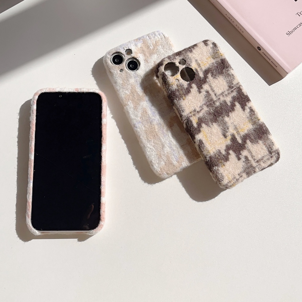 Ốp Điện Thoại Tpu Mềm Chống Rơi Họa Tiết Houndstooth Đơn Giản Cho iphone 14 13 12 11 Pro MAX Plus