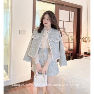 Set dạ xanh cúc ngọc
