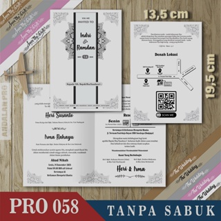 Image of Pro 058 Tanpa Sabuk - Cetak Undangan Simpel Tanpa Sabuk, Harga Termurah