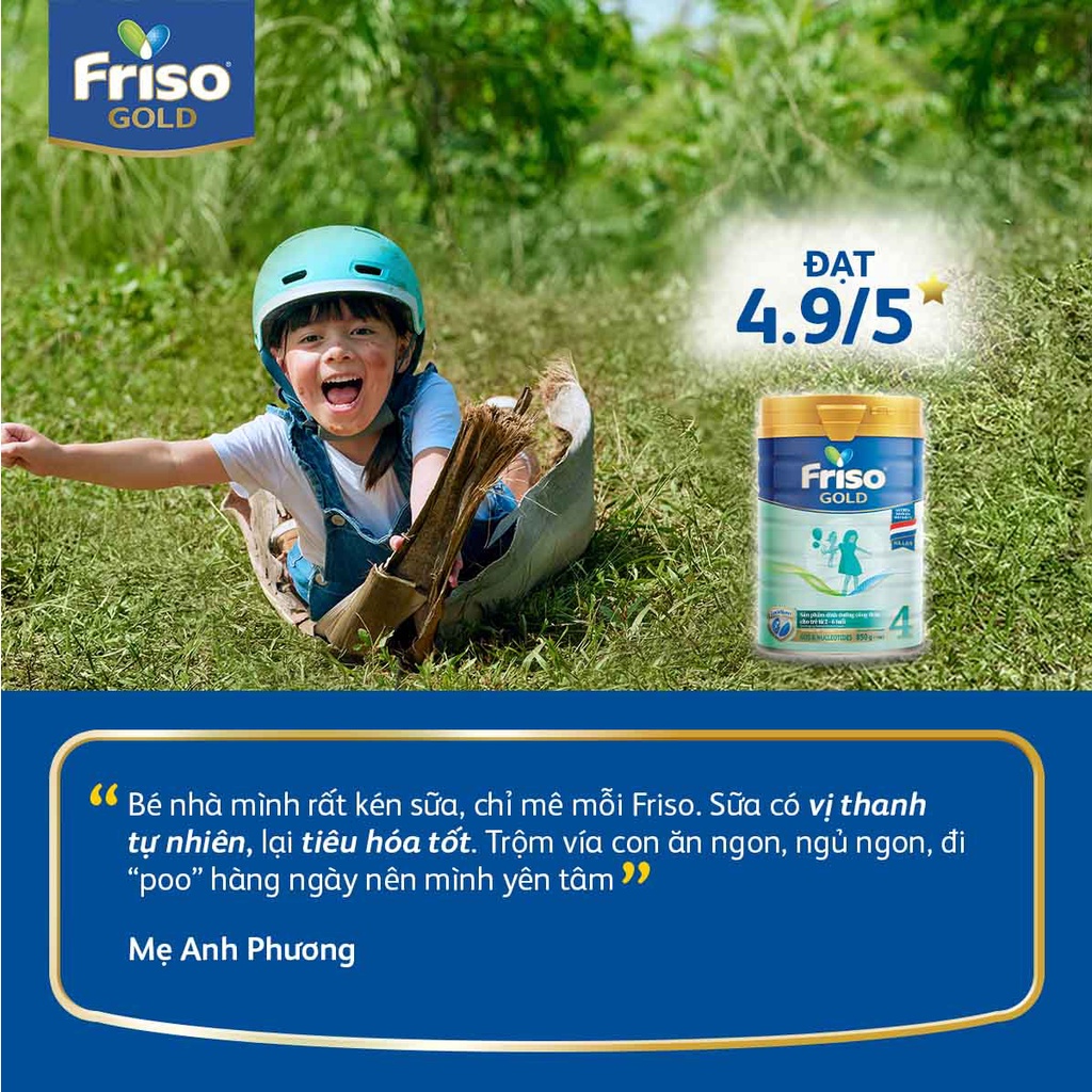 [Tặng Chảo Sunhouse] Combo 2 Sữa Bột Friso Gold 4 1400g/lon