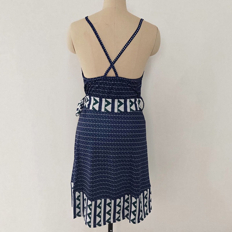 Đầm Bầu Hai Dây In Họa Tiết Xinh Xắn Thời Trang